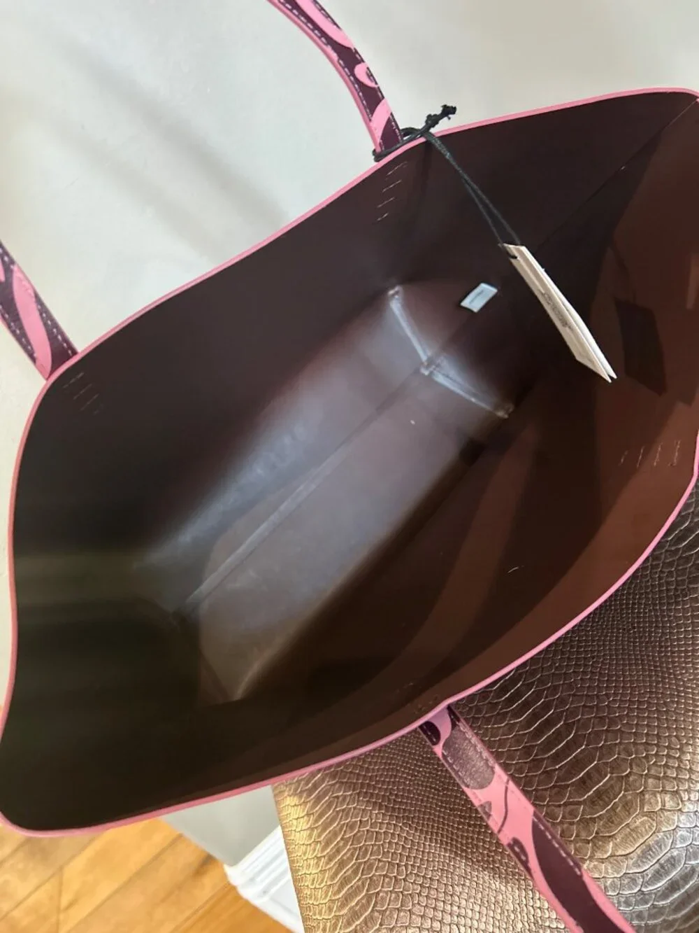 MANSUR GAVRIEL Large Tote Leather Flamingo Plum